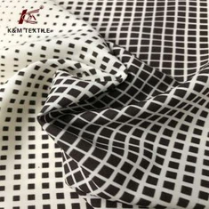 Plaidtrykt 100d 92%polyester 8%spandex strækstof